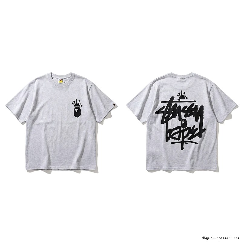 Bape Crown Trendy and Cool Style White T-shirt