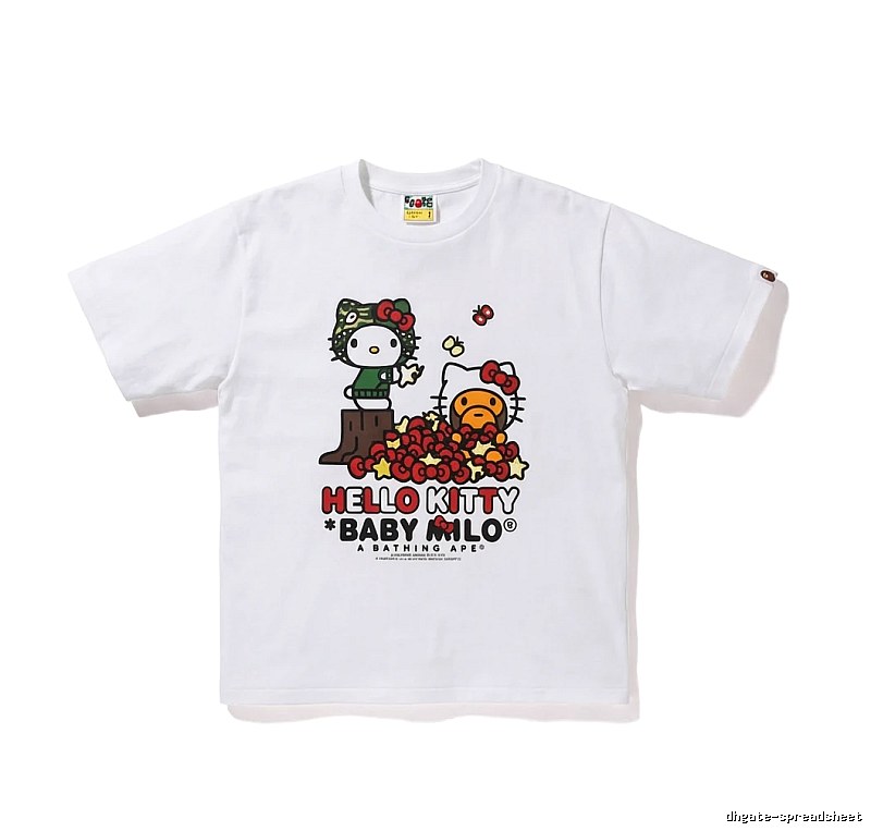 Bape Hello Kitty Co-branded White T-shirt