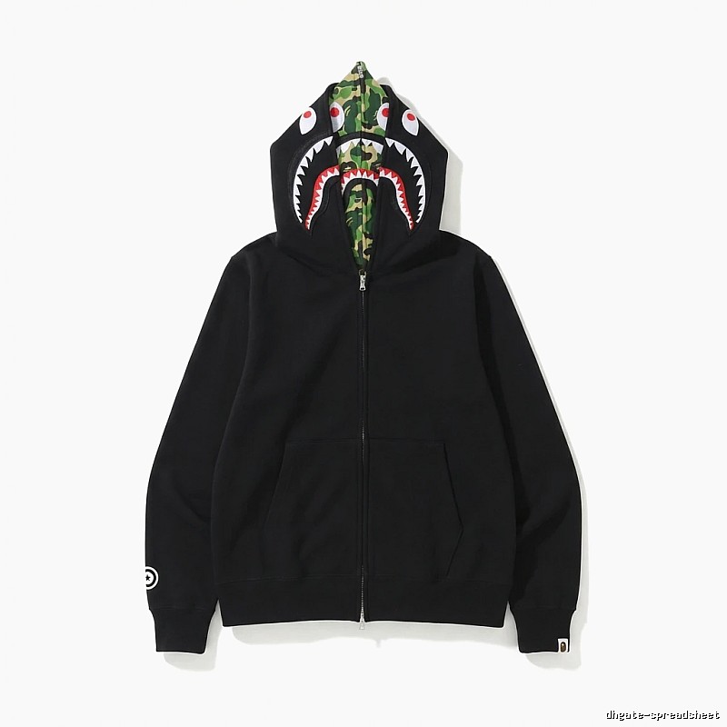 Bape Shark Camouflage Style Black Sweatshirt