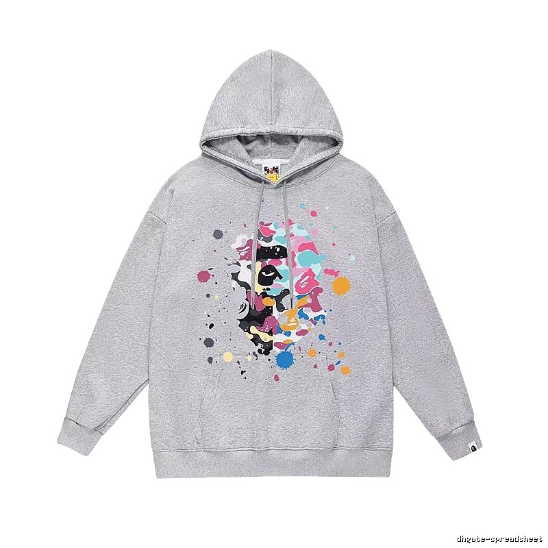 Bape splatter - ink style grey hoodie