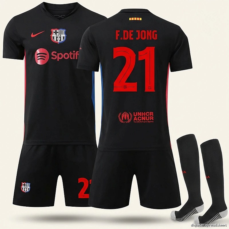Barcelona De Jong series black jerseys
