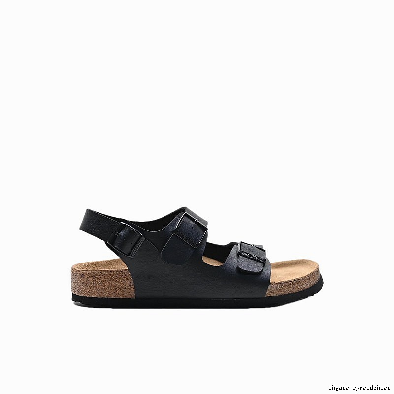 BIRKENSTOCK Casual Style Black Double-Buckle Sandals