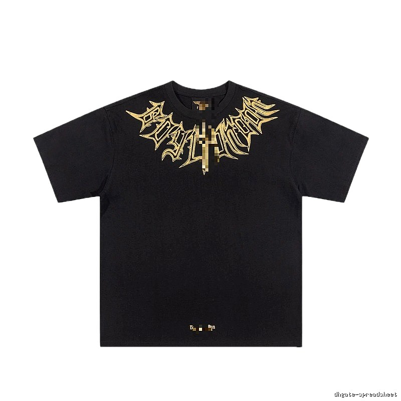 BOY Gold-foiled Gothic Edgy & Trendy Black Short-sleeve T-Shirt