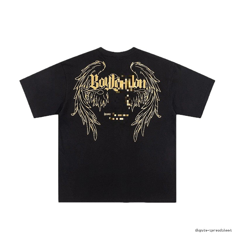 BOY LONDON Gothic Style Black T-shirt with Gold Foil Wings