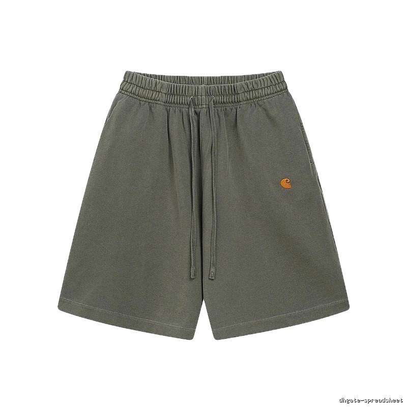 Carhartt Embroidered Workwear Style Army Green Casual Shorts