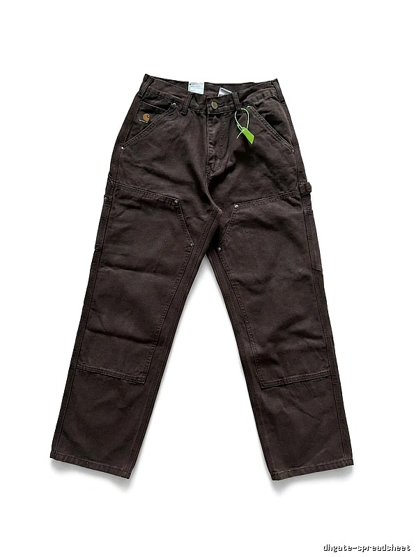 Carhartt workwear style dark brown long trousers