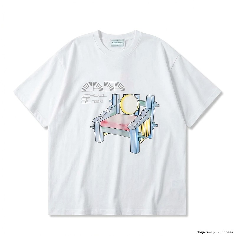 Casablanca cartoon-style white T-shirt