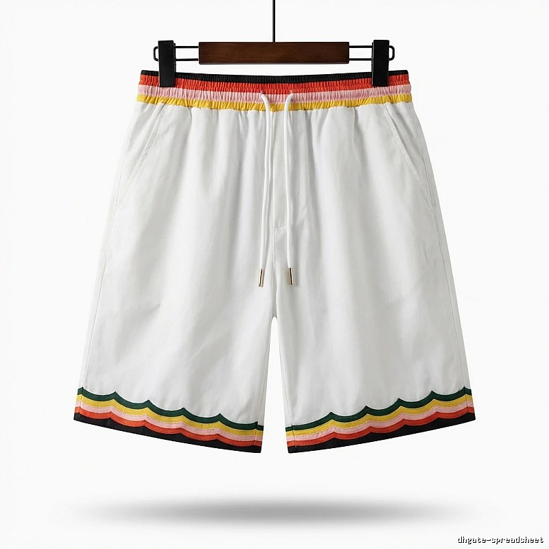 Casablanca Colorful Stripe White Shorts