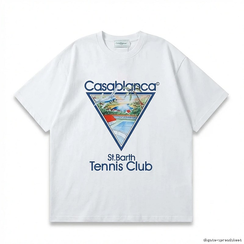 Casablanca Printed Casual White T-shirt