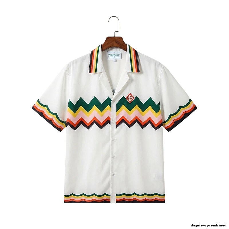 Casablanca retro-style colorful striped shirt