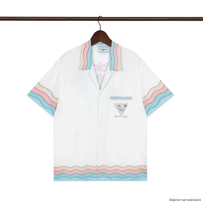 Casablanca stripe retro-style white shirt