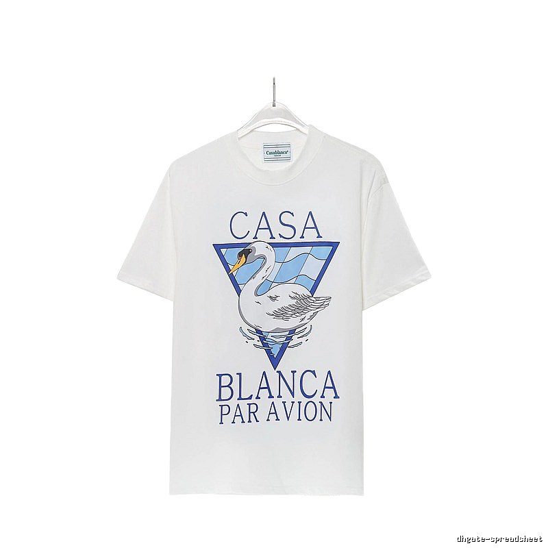 Casablanca Swan Print White T-shirt