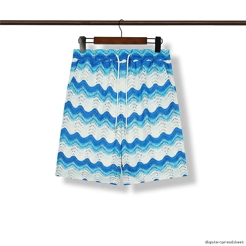 Casablanca Wave Style Blue and White Shorts
