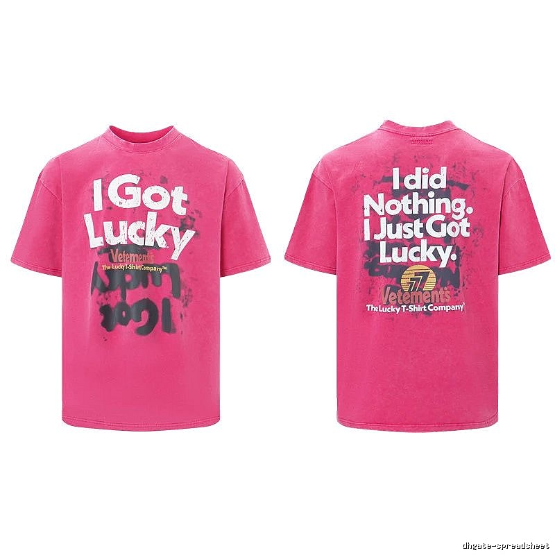 Casual Statement graphic T-shirt Black Colorful Lucky for Streetwear Looks