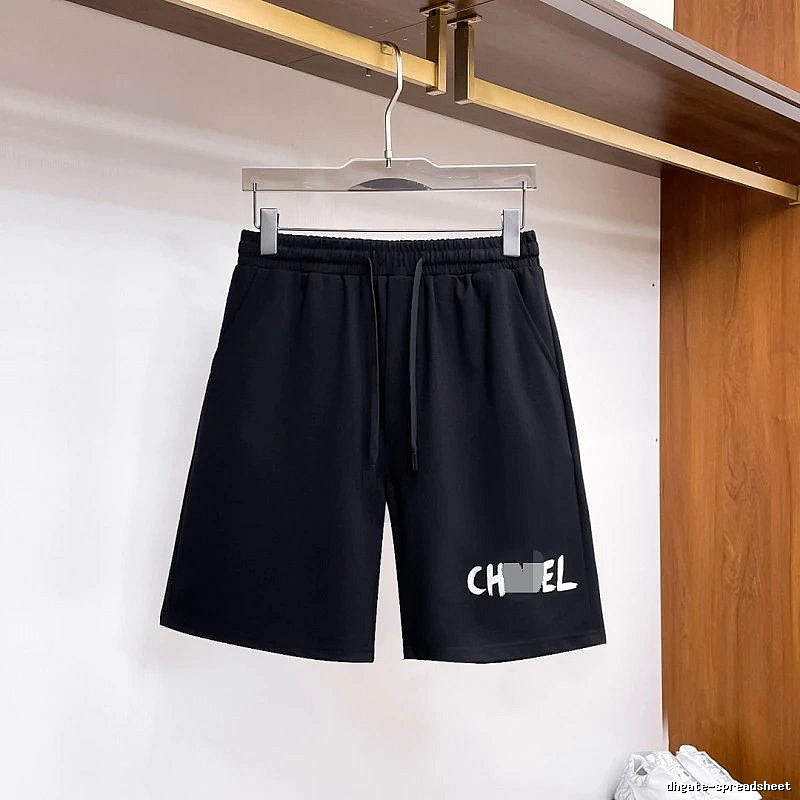 Chanel Classic Printed Casual Style Black Shorts