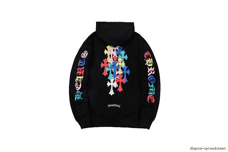 Chrome Hearts 2088-39 Black Cross Graphic Hoodie Resort Wear