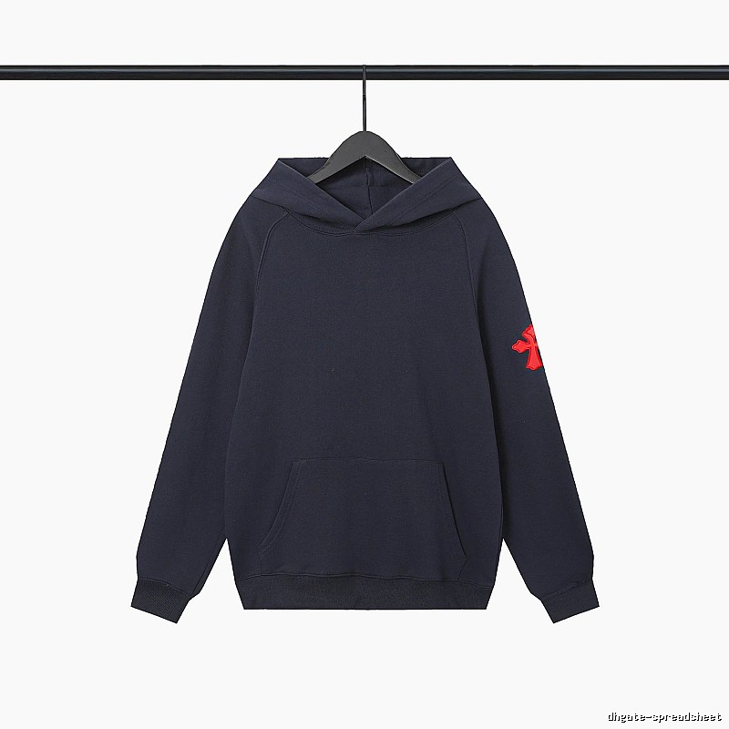 Chrome Hearts 2089-83 Navy Cross Graphic Hoodie Sport Casual