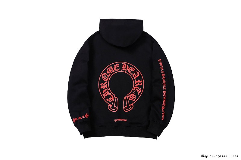 Chrome Hearts Casual Cross graphic hoodie Black Blue Cross for Comfortable Styling