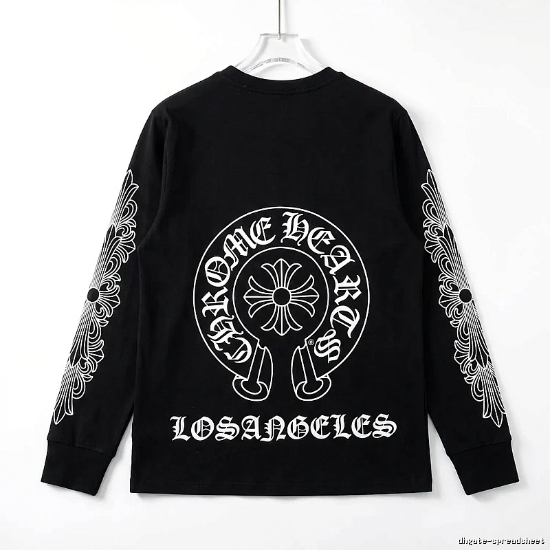 Chrome Hearts Cross Flower Dark Style Black Long Sleeve