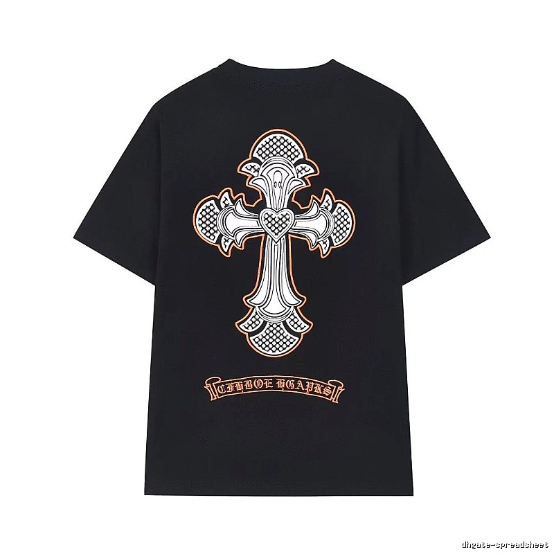 Chrome Hearts Cross Gothic Style Black Short-sleeve T-shirt