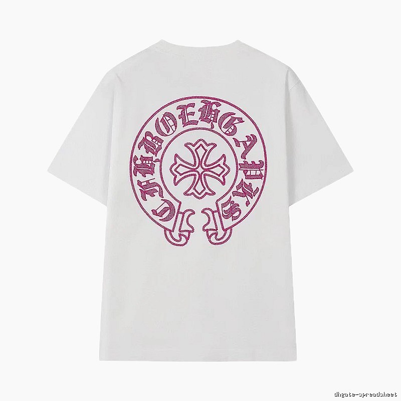 Chrome Hearts Cross Print Street Style White T-Shirt