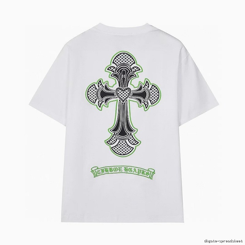 Chrome Hearts Cross Print Street Style White T-Shirt