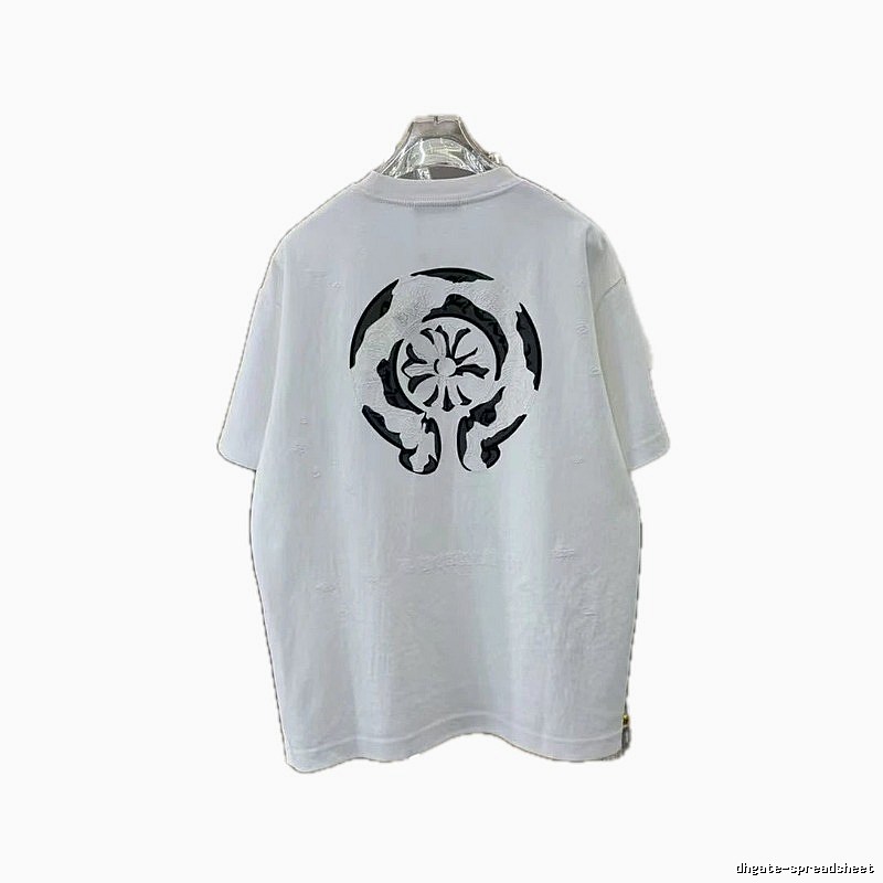 Chrome Hearts Cross Print Street Style White T-Shirt