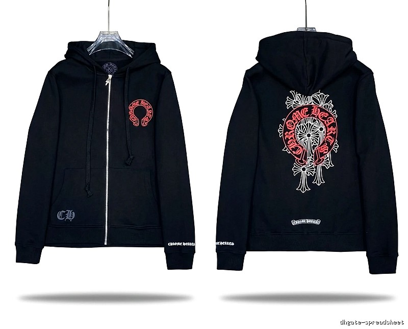 Chrome Hearts Crossed Horseshoe Print Hoodie