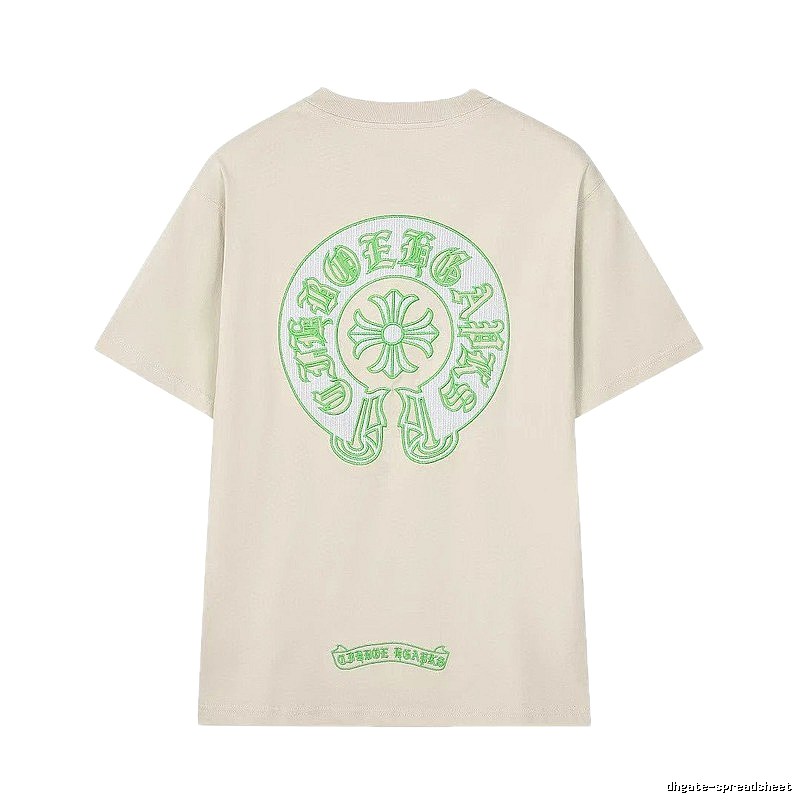 Chrome Hearts Embroidered Street Style Beige Short-sleeve T-shirt