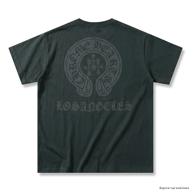 Chrome Hearts Gothic Style Dark Grey T-shirt