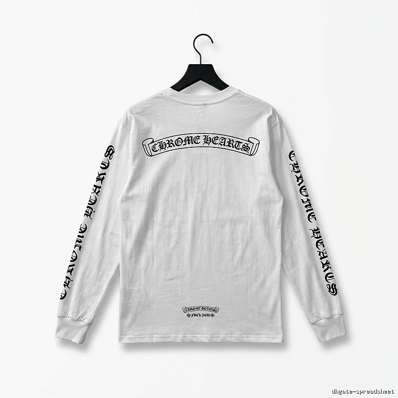Chrome Hearts Gothic Style White Long-sleeved Shirt