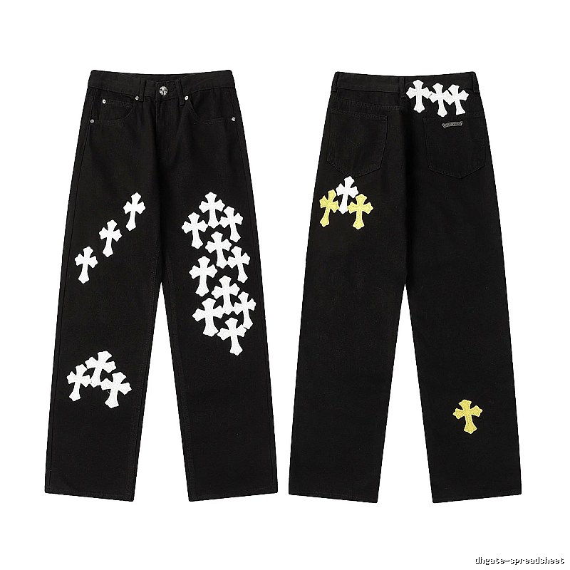 Chrome Hearts Lightweight Graphic jeans Light Denim Jeans for Gift Ideas