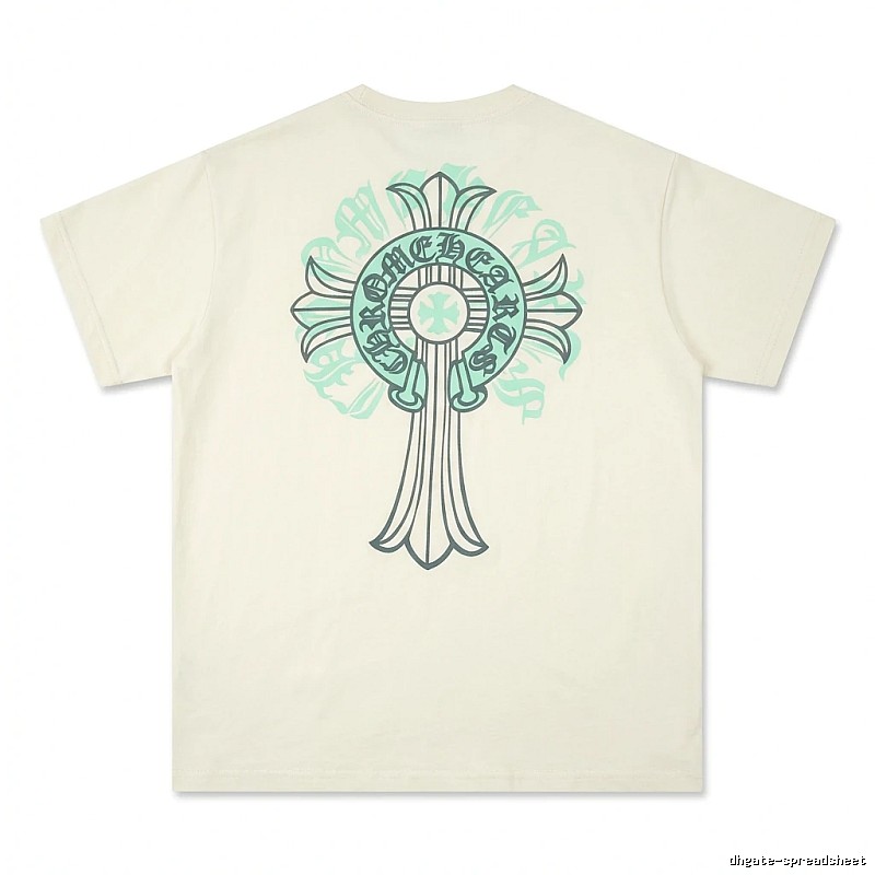 Chrome Hearts retro-style beige T-shirt