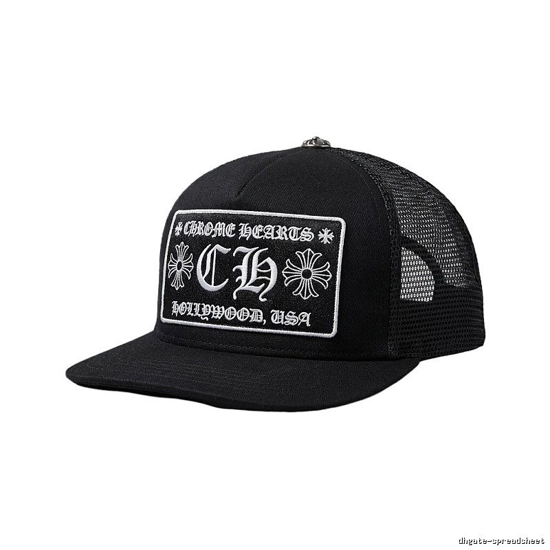 Chrome Hearts retro-style black cap
