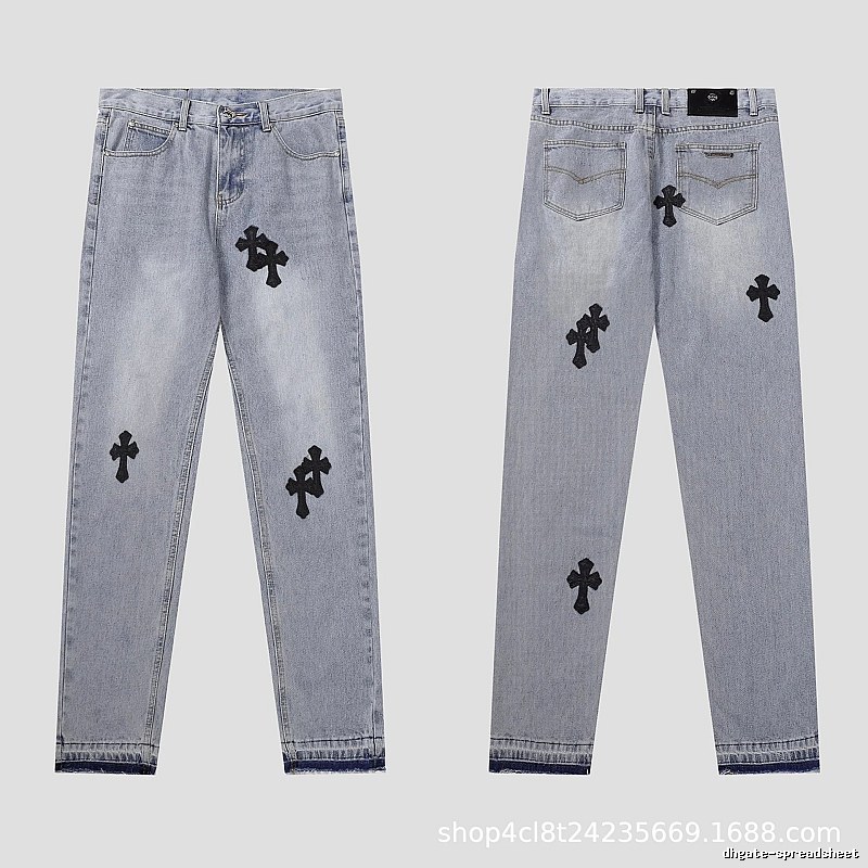 Chrome Hearts Sport Graphic jeans Light Denim Jeans for Warm Weather
