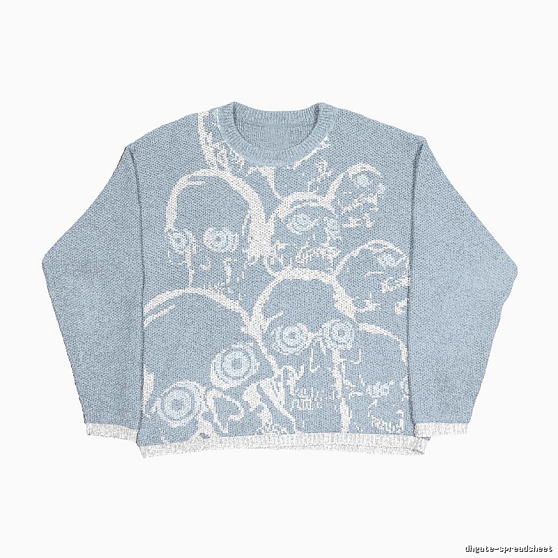 Classic Anime graphic sweater Black Knit Top with Travel-Friendly Style