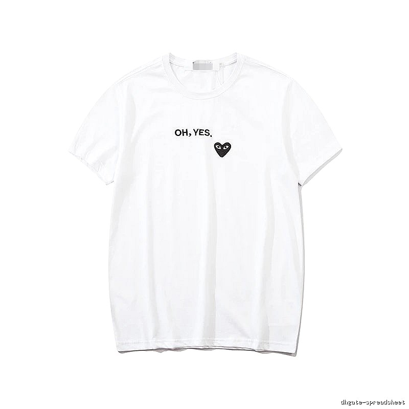 Comme des Garcons PLAY 2021-87 White Style 2187 Heart Logo T-Shirt Statement Graphic