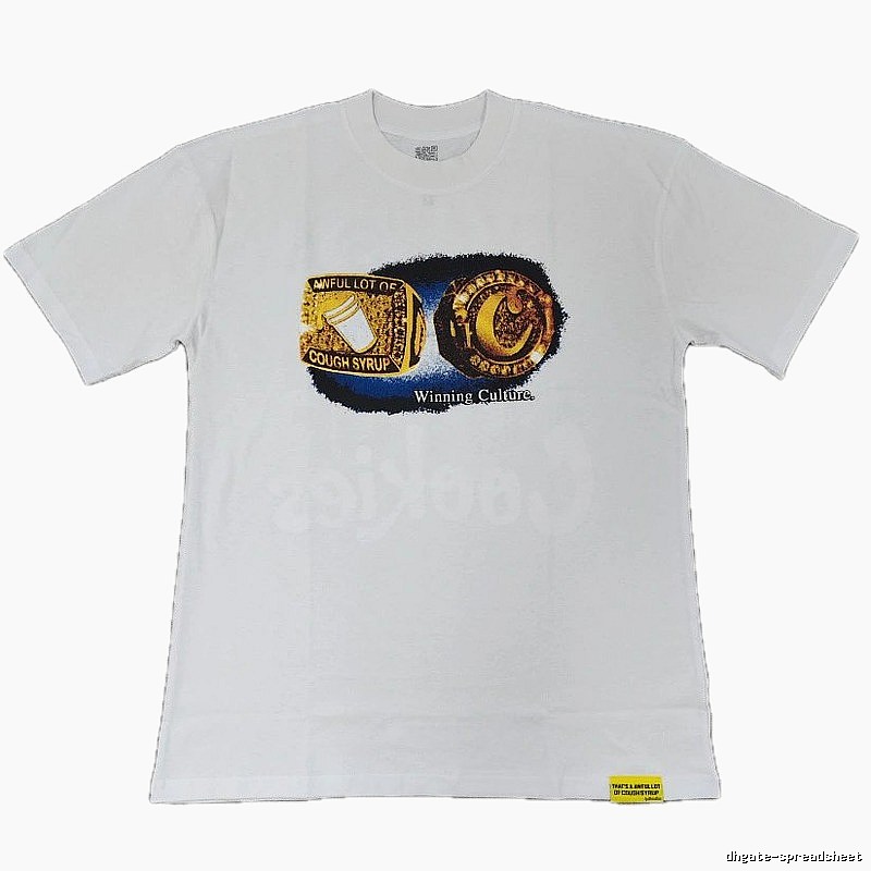 Cookies Championship Ring American Street Style White Short Sleeve T-Shirt