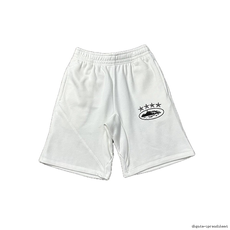 Corteiz Five-Star Trend Brand White Shorts