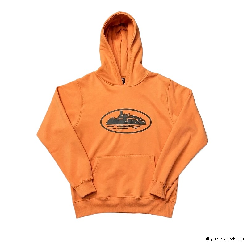 Corteiz orange minimalist style sweatshirt