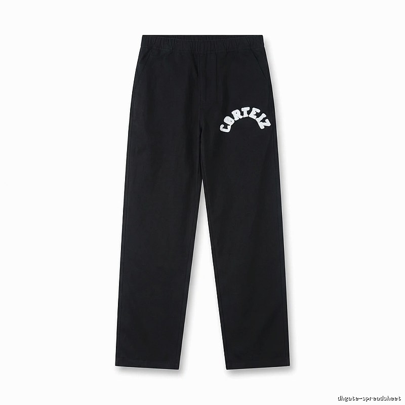 Corteiz retro-style black trousers