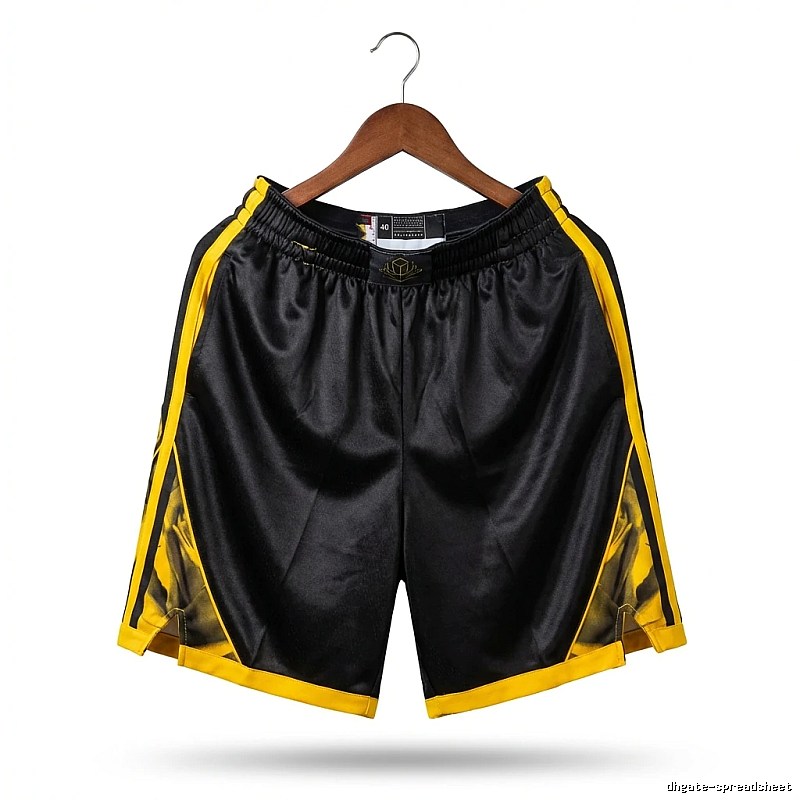 Curry series sporty black and yellow shorts