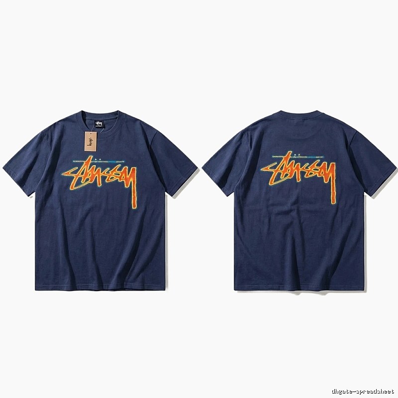 Dark blue T-shirt with Stussy graffiti style