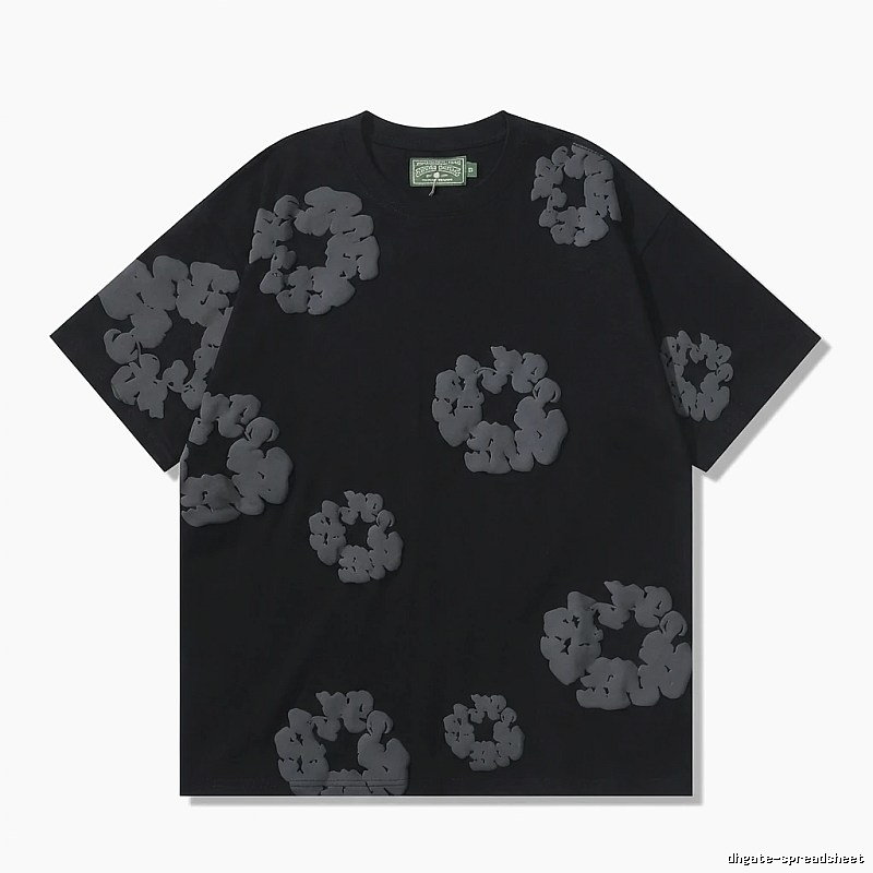 DENIM TEARS Dark Style Black Short-Sleeve