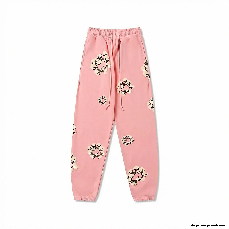 DENIM TEARS Floral Pink Sweatpants