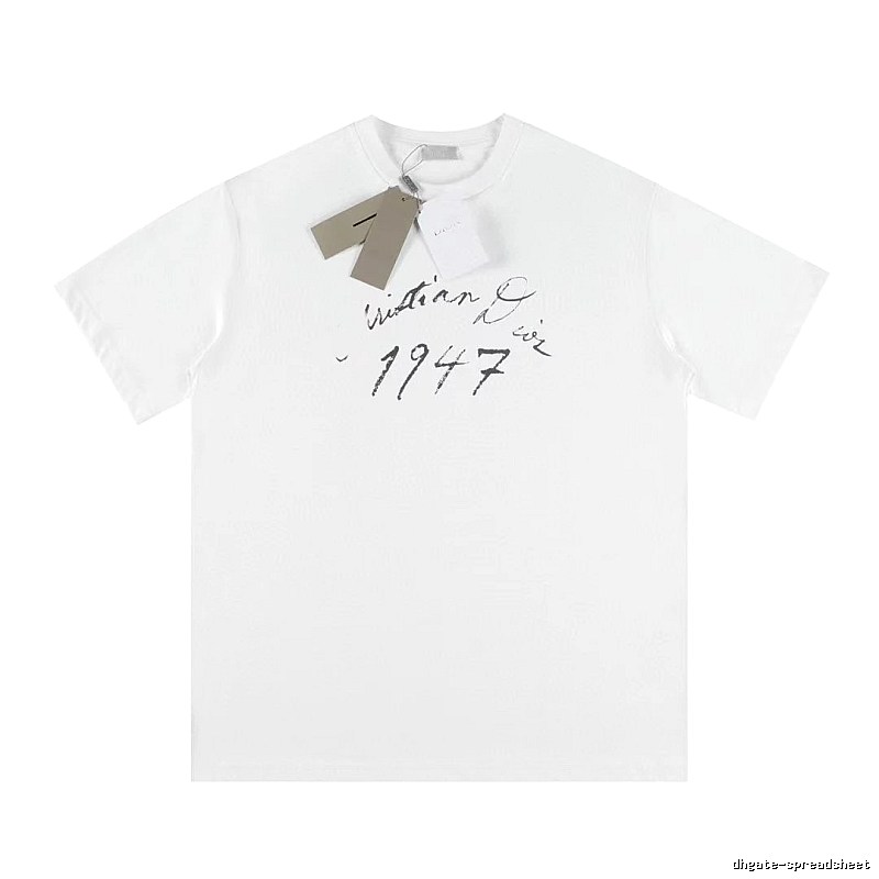 Dior 1947 Collection Minimalist Style White T-Shirt