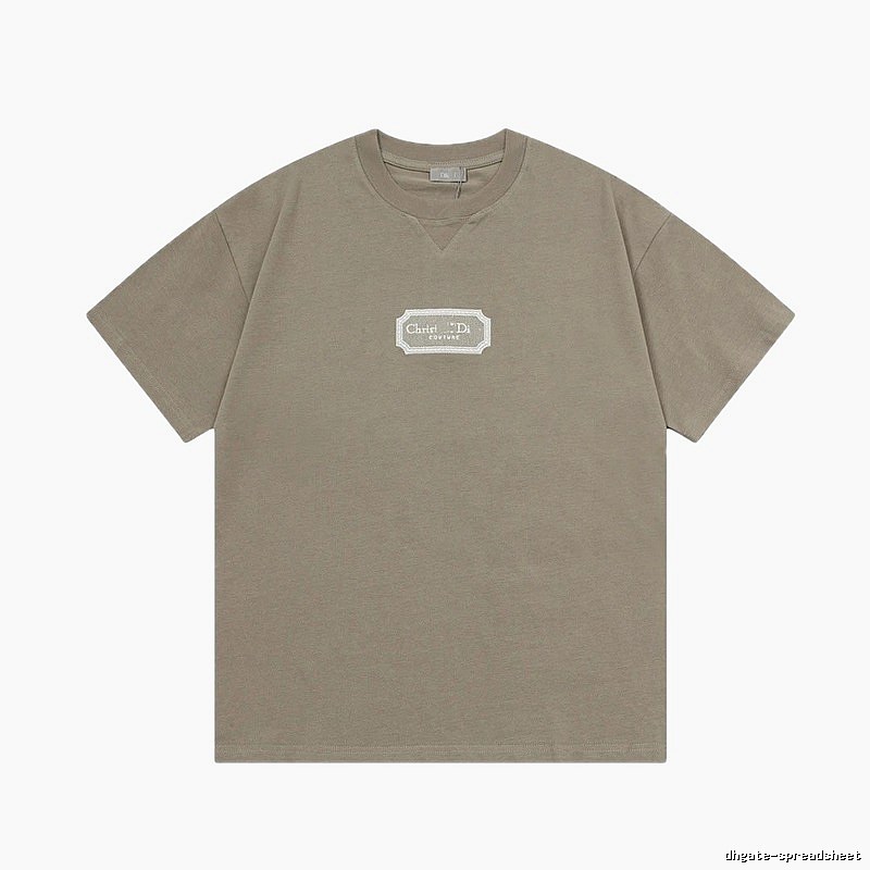 Dior Couture Minimalist Khaki Short-sleeve T-shirt