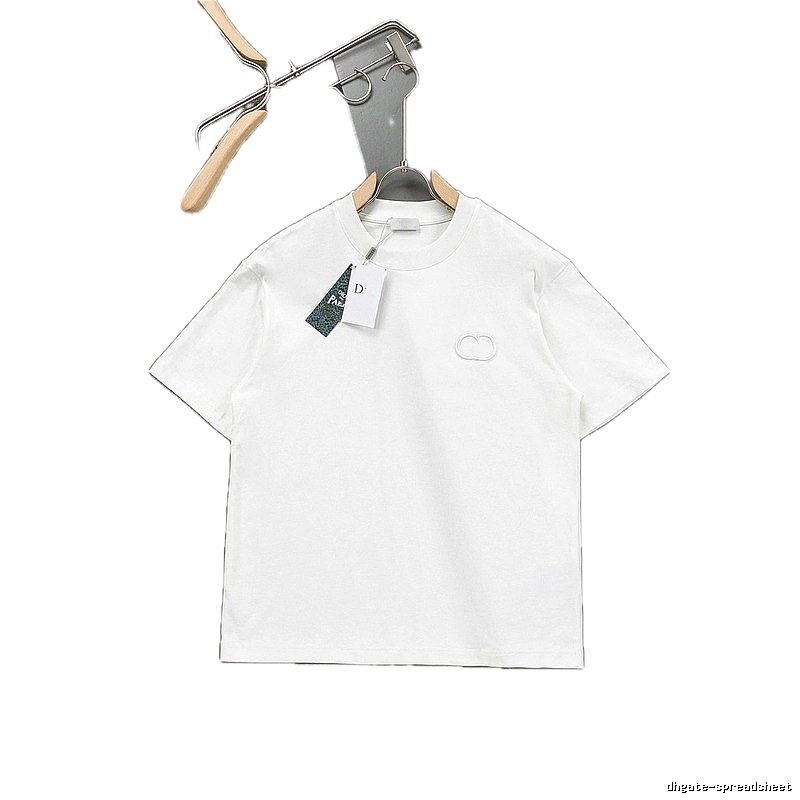 Dior Embroidered Minimalist Style White Short-sleeve T-shirt