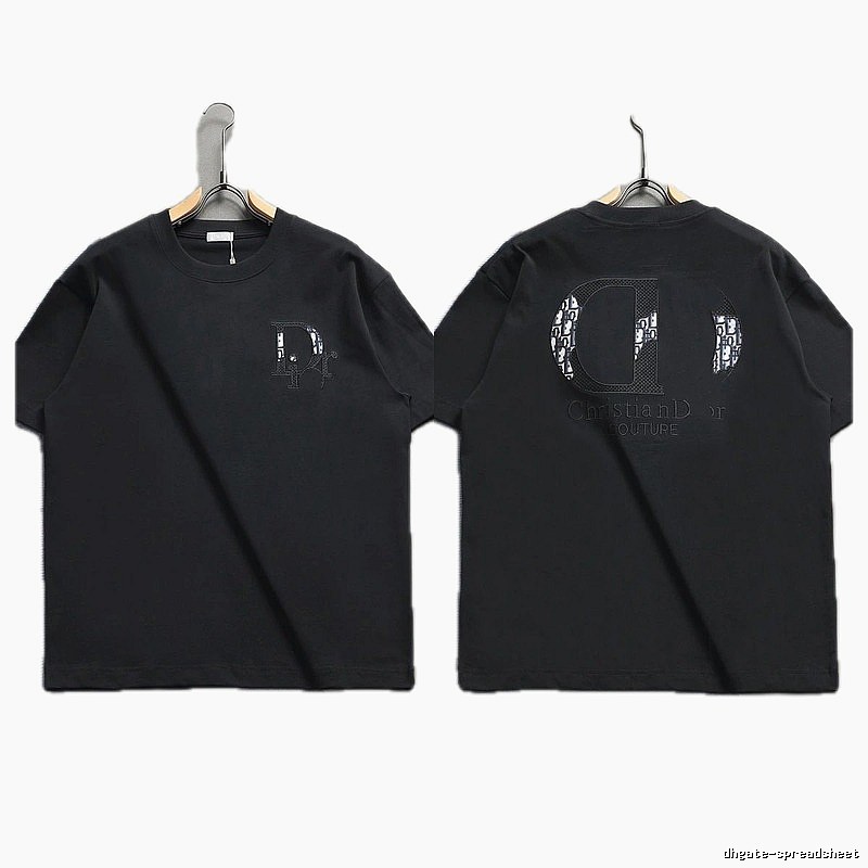 Dior Monogram Light Luxury Style Black Short-sleeve T-shirt