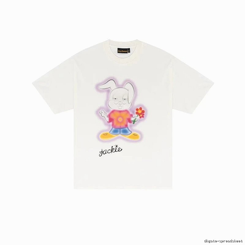 DREW Cartoon Rabbit Street Style Off-white T-shirt